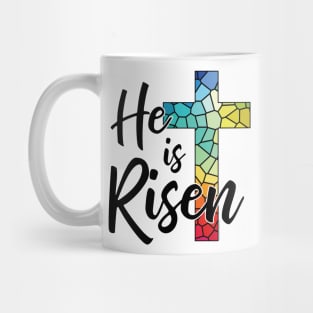 He is Risen, Stained Glass Cross © GraphicLoveShop Mug